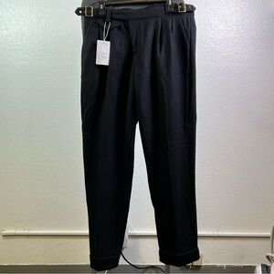 Snoly Women’s Black Wool Blend Trousers Pants Size L